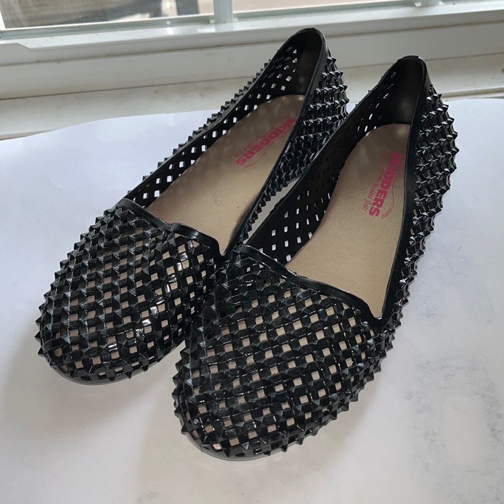 The Original Skidders Studded Flats Black Size 10